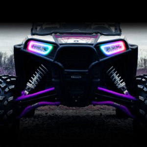 Polaris RZR 900 Headlight Halo Kit - ORACLE Lighting - Dynamic RGB+A, Sequential Turn Signal - `14-`21
